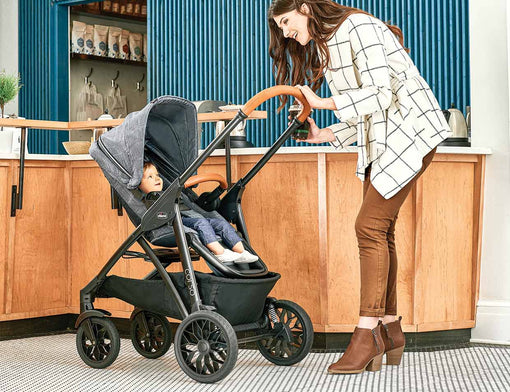 mum and baby with pram