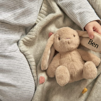 personalised baby bunny and baby hand