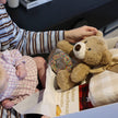 Mum and baby looking at Beary Cute Gourmet Baby Gift box