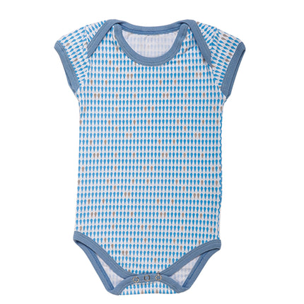 Blue baby organic short sleeve bodysuit