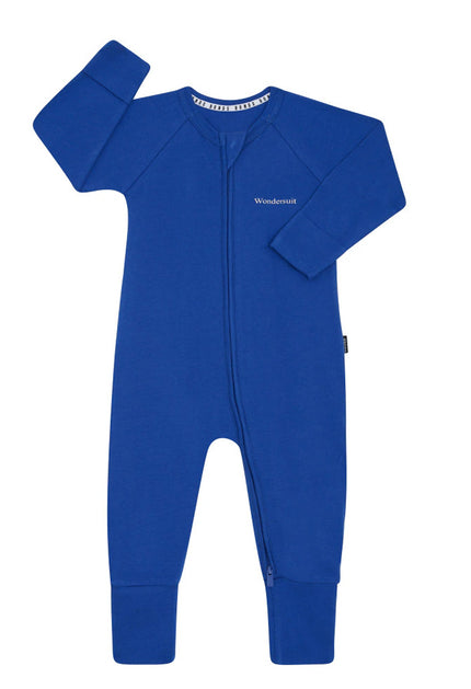 Bonds blue Zip Wondersuit with long sleeves