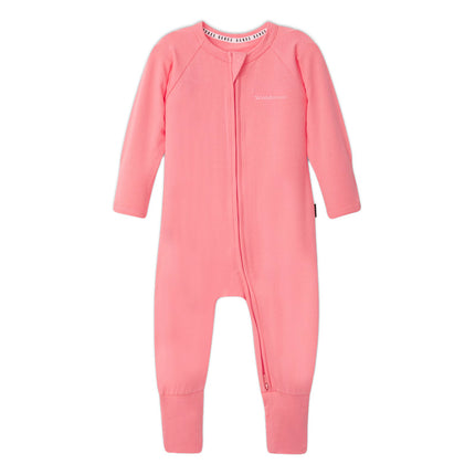 Bonds cotton baby Zip Wondersuit with two-way zip on a white background