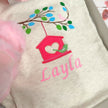 Personalised name Layla on baby bodysuit clothing