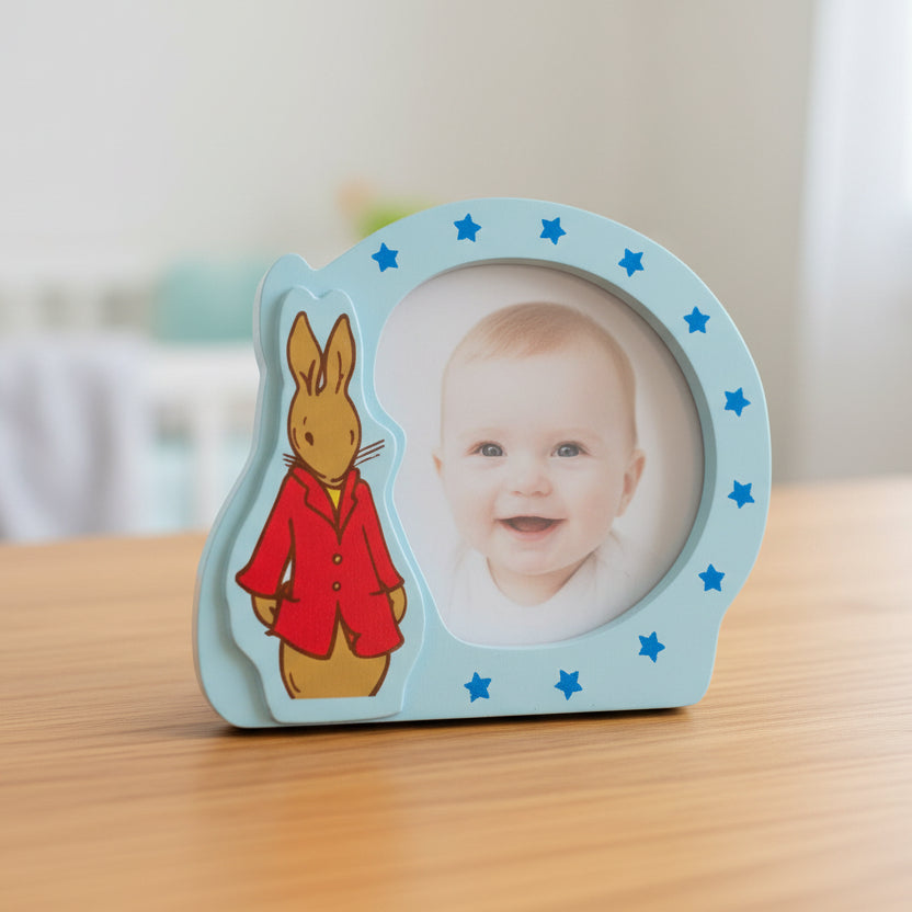 Royal Doulton Bunnykins Wooden Frame – Sweet Gift for Newborn Boys
