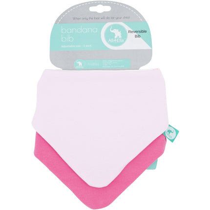 Cotton Pink Bandana Baby Girl Bibs 