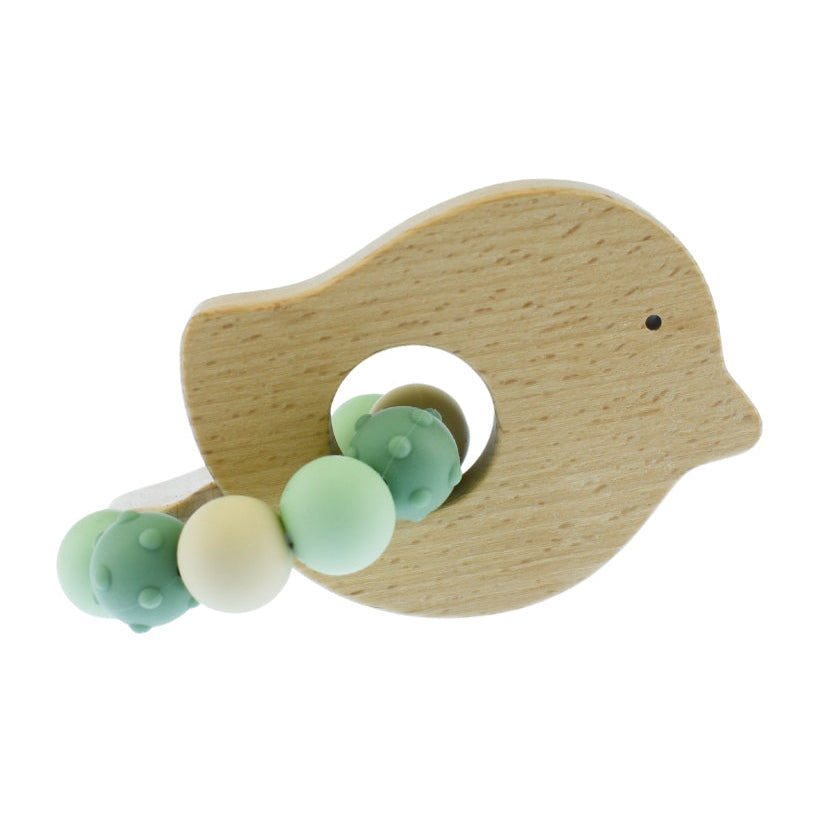 ECOBEAD Elephant Teether on a white background.