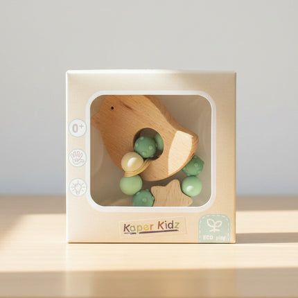 ECOBEAD Elephant Teether in box on table background