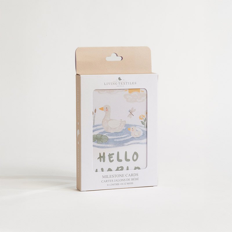 Goosey Baby Milestone Cards in a box