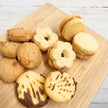 A generous assortment of classic biscuits on a board