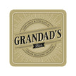 Grandad's Bar Premium Drink Coaster on a white background