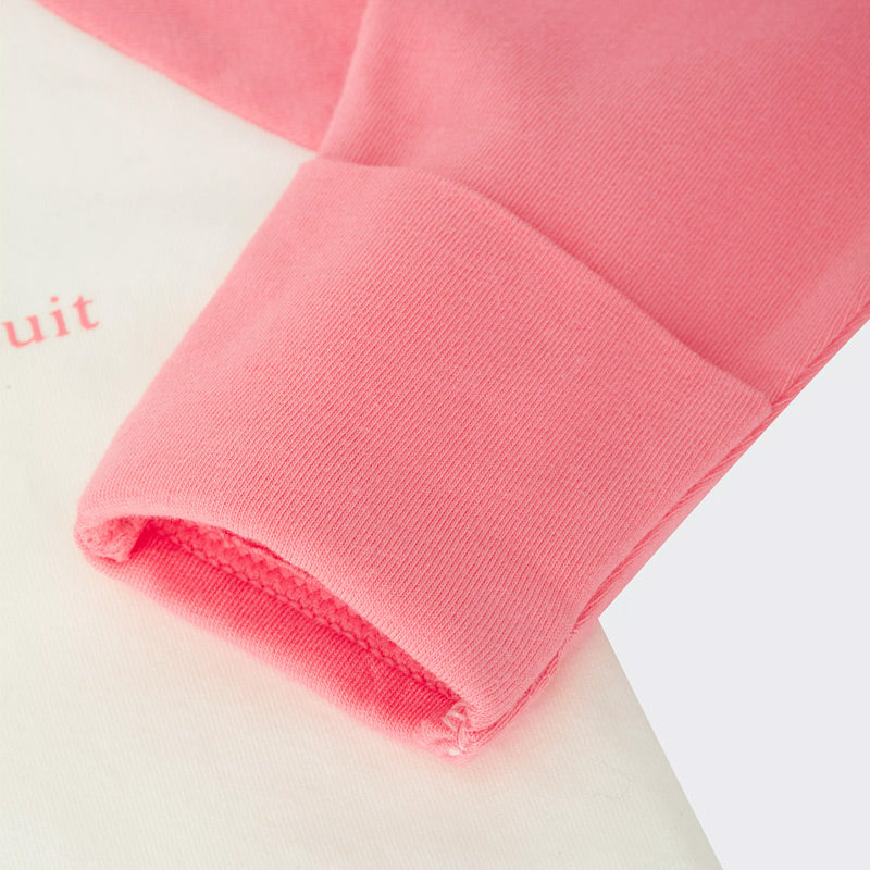 Newborn Bonds Zip Pink Wondersuit with cuffable hands on a white background