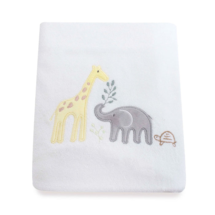  white Jungle bamboo baby bath towel