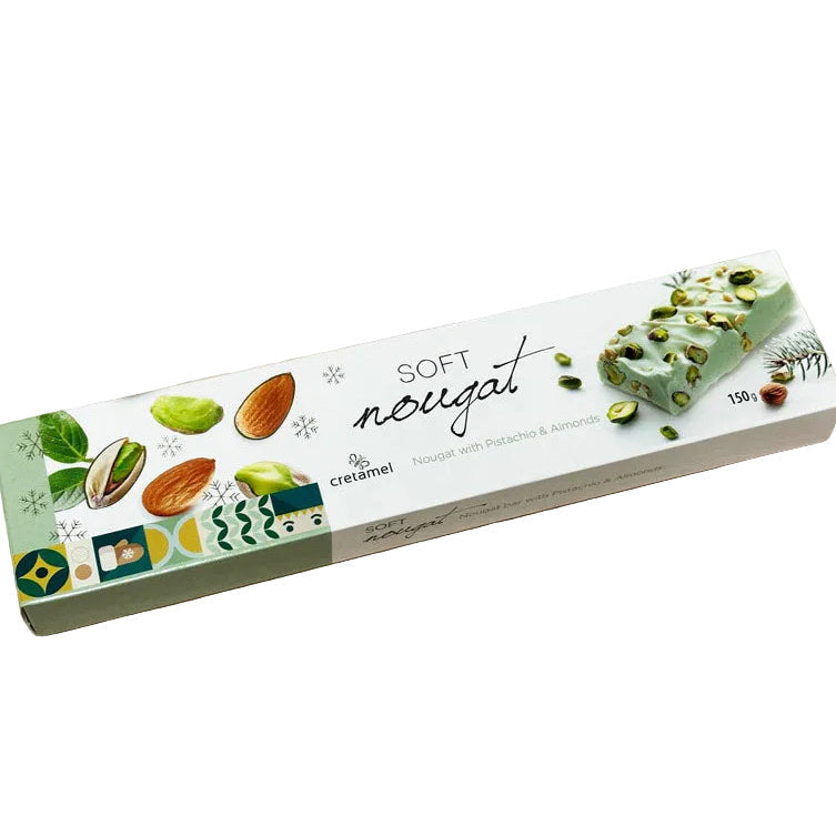 Luxury Nougat Bar Pistachio on a white background