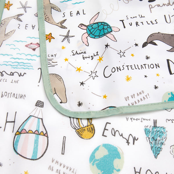 Close up of design for Mamas & Papas Happy Planet Splash Mat