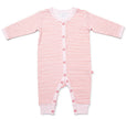 Marquise Pink Stripes Footless Baby Grosuit on white background