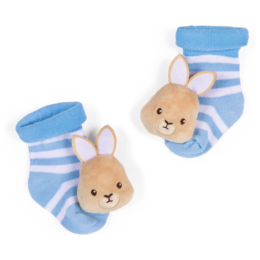 Peter Rabbit Ultra-Soft Baby Foot Rattles on a white background