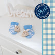 Peter Rabbit Ultra-Soft Baby Foot Rattles on a table background