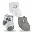 Playette Elephant Cotton Socks 3 Pack on a white background
