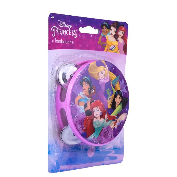 Disney Princess tambourine in packaging with character images on a white background