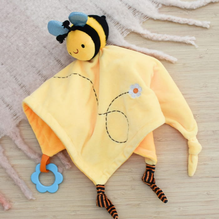 Buddy Hunny Bee Comforter toy on floor