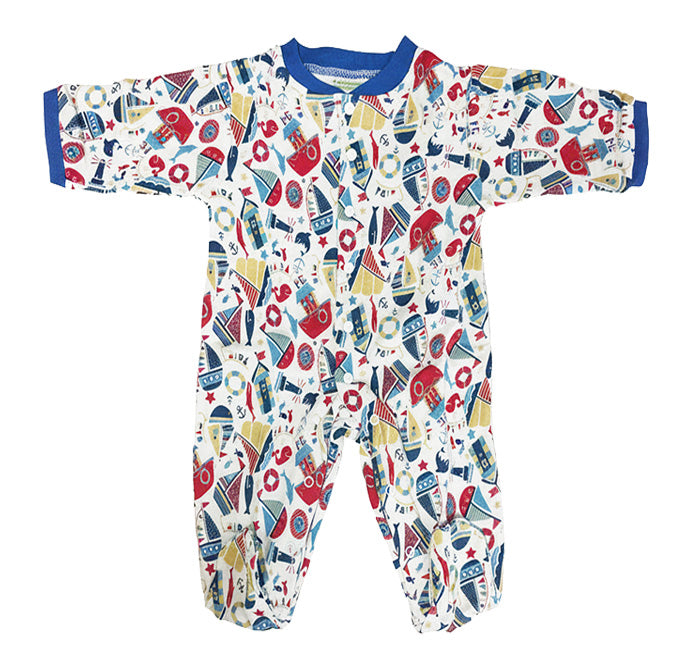 Colourful Baby Boys Nautical Growsuit