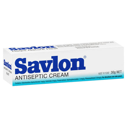 Savlon antiseptic cream packaging on a white background