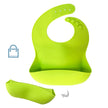 green silicone baby bib