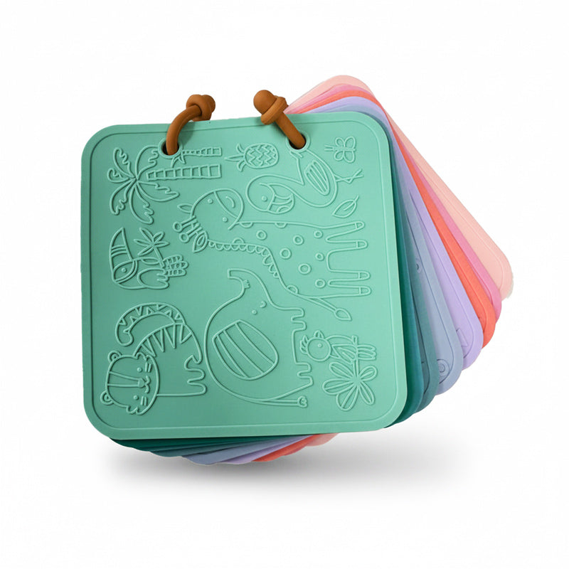 Playette Silicone Sensory Bath Fun Book. Made from BPA-free food-grade silicone