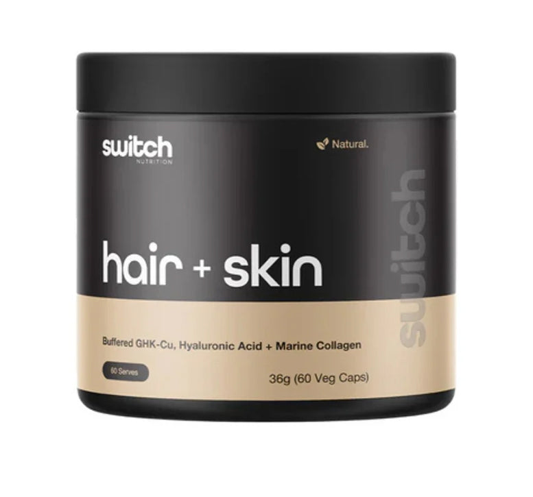 tube of switch hair and skin