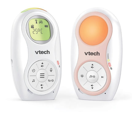 Two VTech baby monitors on a white background