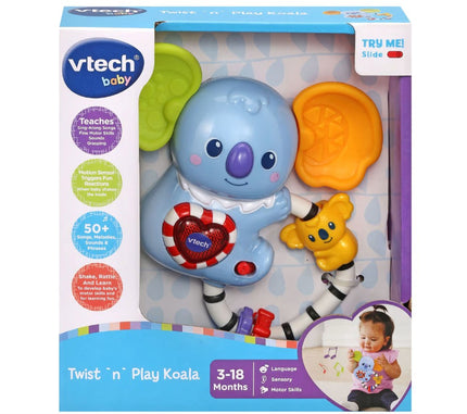 Vtech Twist 'n' Play Koala toy in packaging on a white background