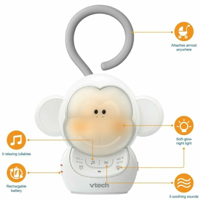 Vtech baby toy with features highlighted on a white background