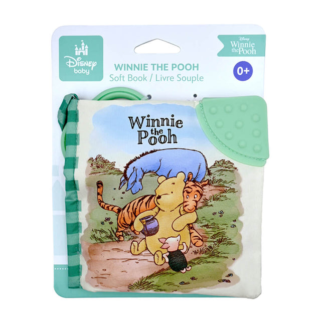 Classic Winnie the Pooh soft activity book for babies on a white background