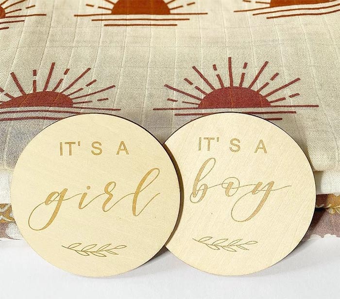 wooden baby plaques for boy and girl