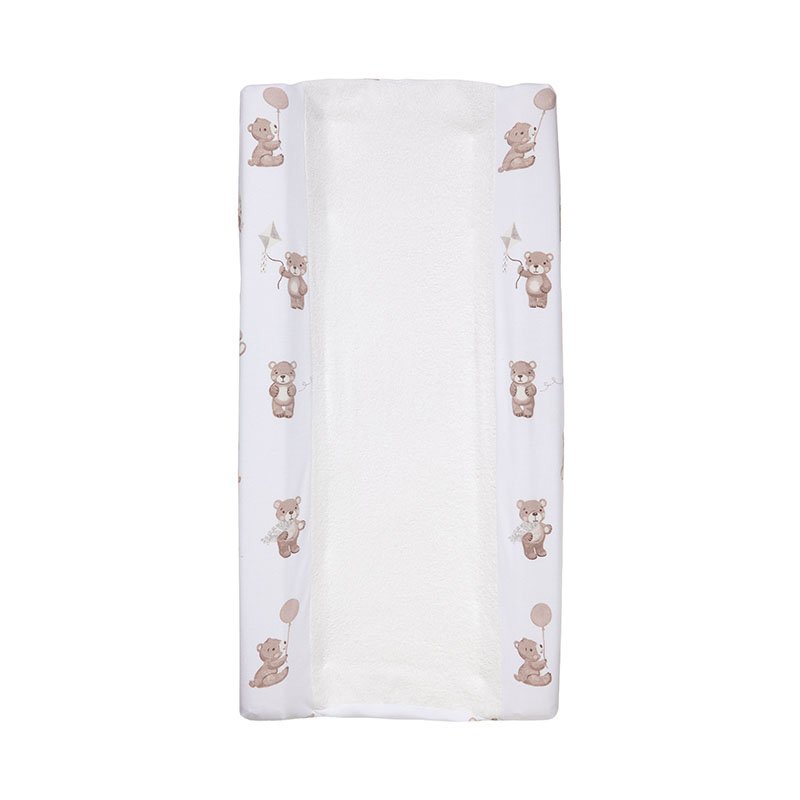 Cuddly Bear Organic Change Mat Cover on a white background
