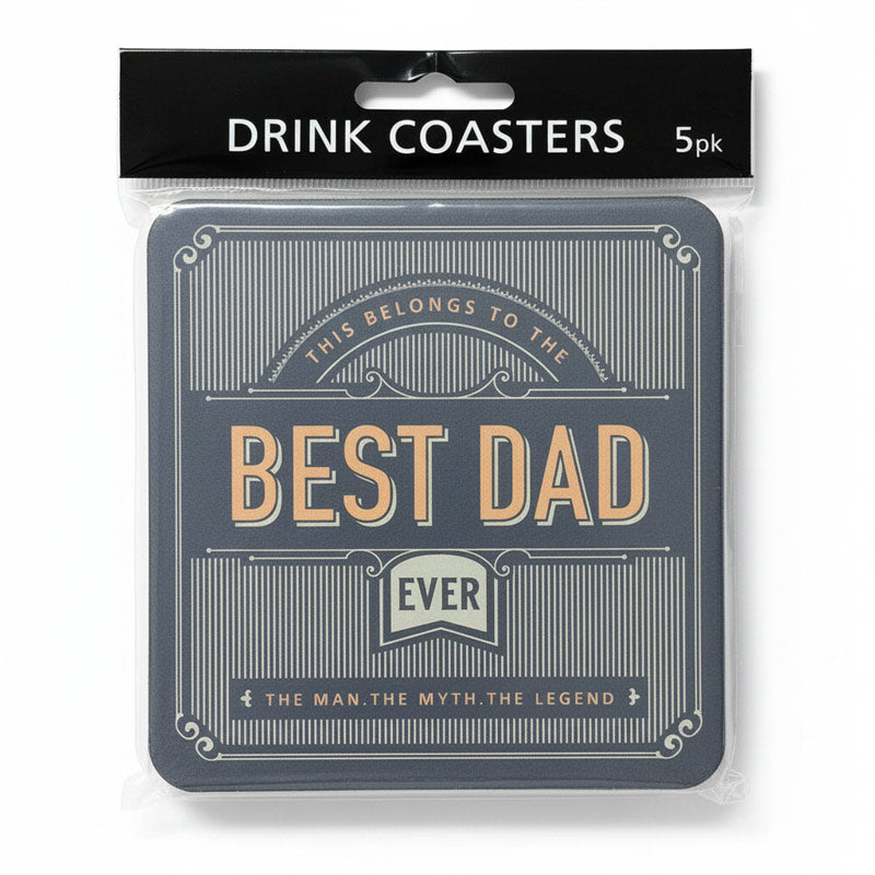 Best Dad Drink Coasters 5 Pack