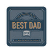 Best Dad drink coasters 5 pack with dad-themed designs printed on durable cardboard coasters
