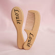 personlised baby brush and comb set, pink background