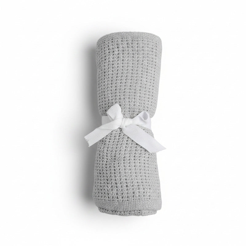 cellular Grey Baby Blanket