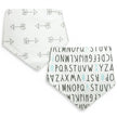 Cotton Bandana Letters design Baby Bibs 2 Pack on white background