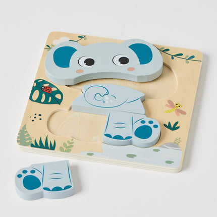 Elephant animal puzzle pieces