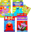 Set of Sesame Street flash card packs on a white background