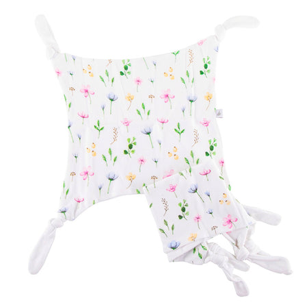 Floral cotton baby comforter set 2 pack by Emotion & Kids branding on a white background