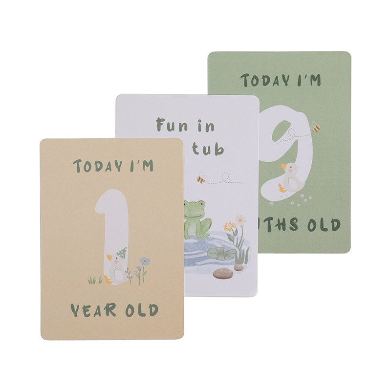 Goosey Baby Milestone Cards for capturing baby's first year moments on a white background