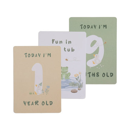 Goosey Baby Milestone Cards for capturing baby's first year moments on a white background