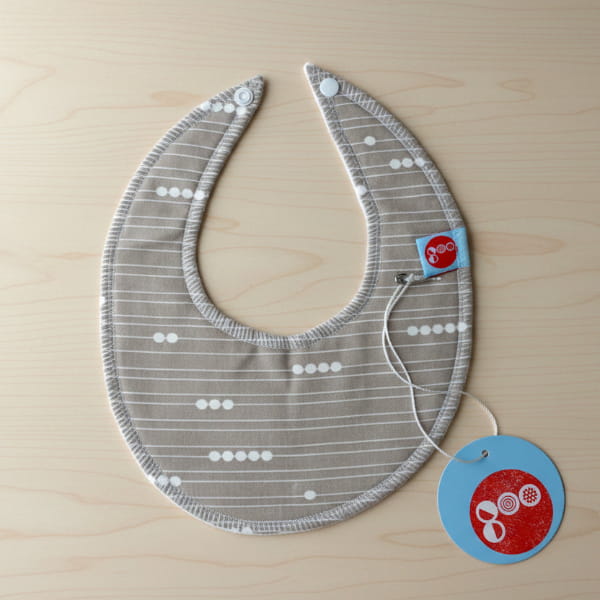 grey organic baby bib