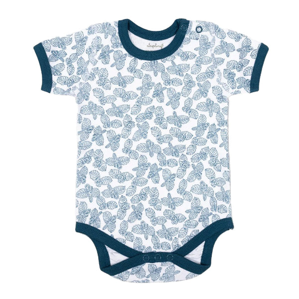 green baby organic short sleeve bodysuit