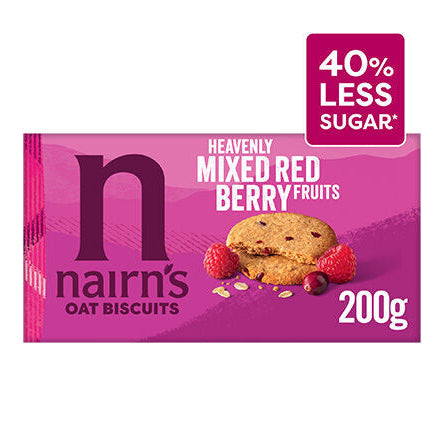 Heavenly Mixed Red Fruit Berry Oat Biscuits made with wholegrain oats and flaxseeds for new mums and postnatal gifting