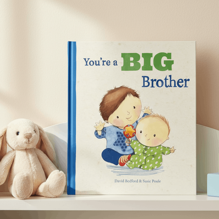 You're a big brother book on book shelf