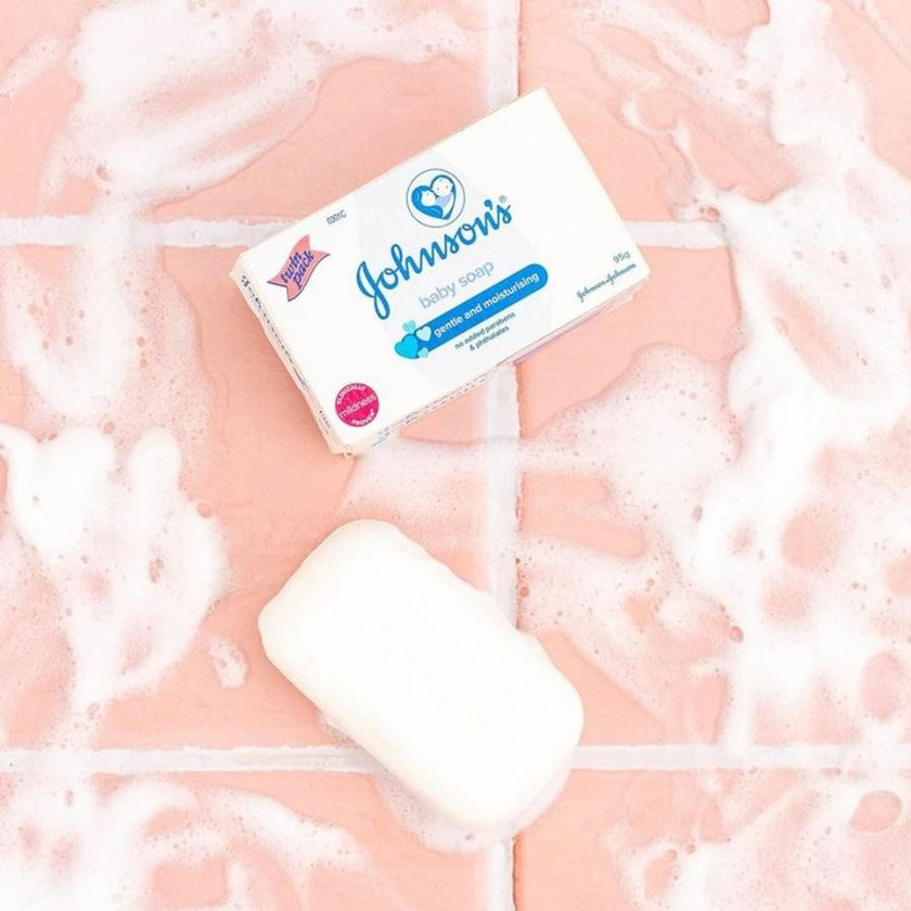 Bar of soap, Johnson soaps, soapy on the floor